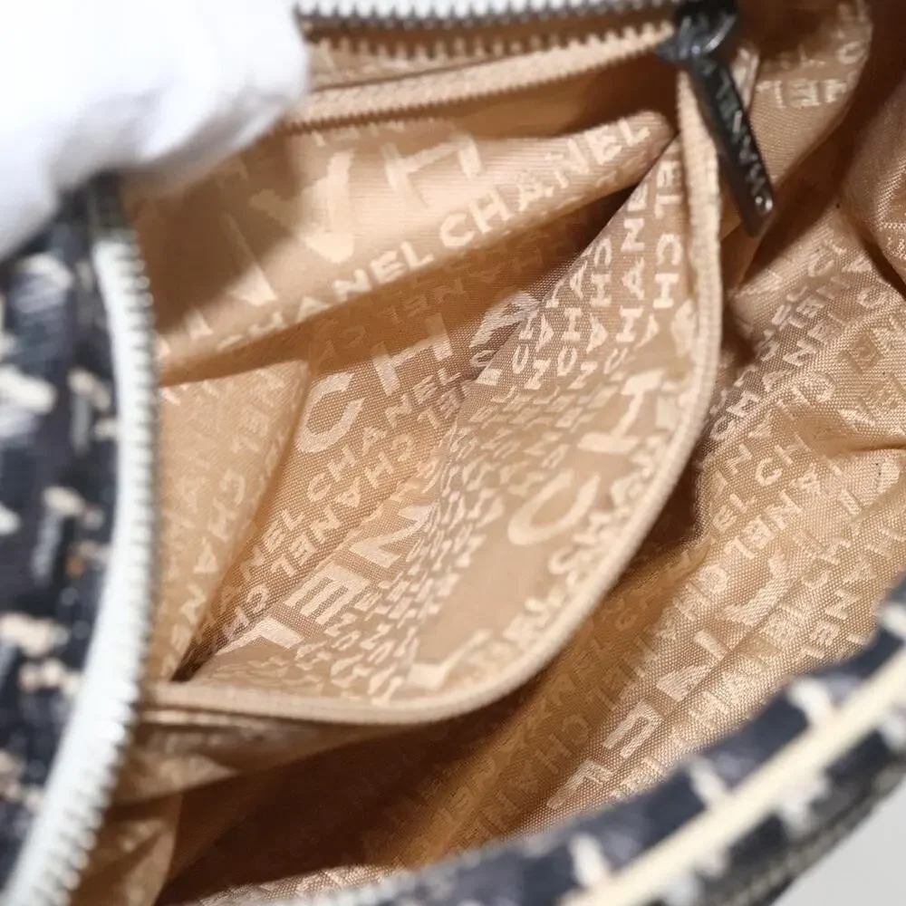 Chanel Canvas Shoulder Bag Black